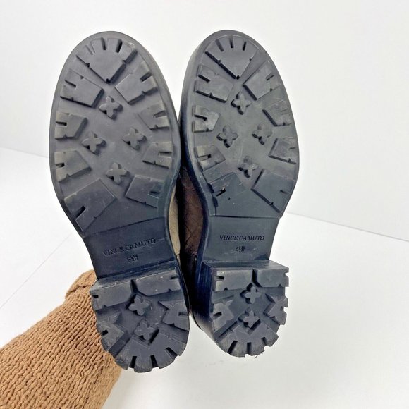 Vince Camuto Suede Chelsea Boots Kelivena Sable Womens Size 6.5 Wide Chunky Heel - Picture 4 of 6